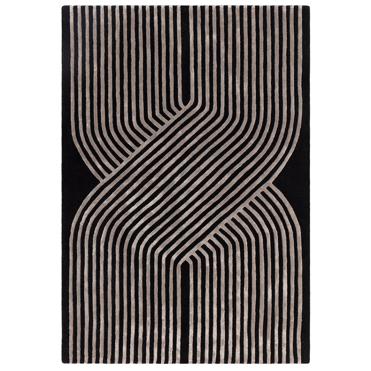 Rug with a geometric pattern on a white background
