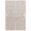 Asiatic Matrix Solsitice Ivory rectangle rug styled in a living room