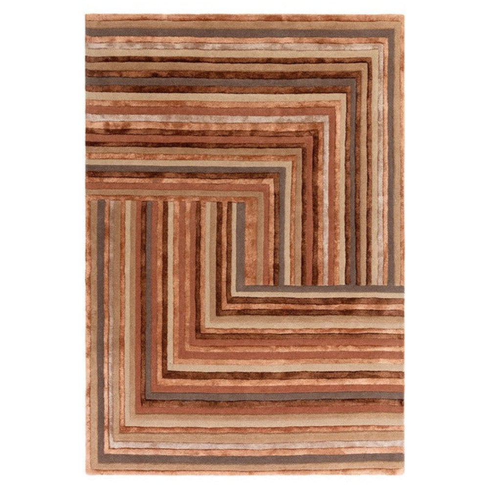 Asiatic Network Terracotta Designer Rug