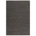 Dark gray woven rug on a white background