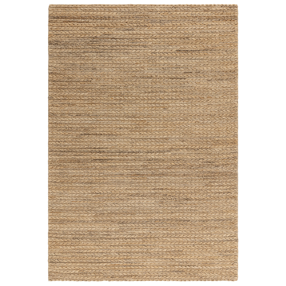 Beige woven rug on a white background