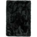 Dark gray textured rug on a white background