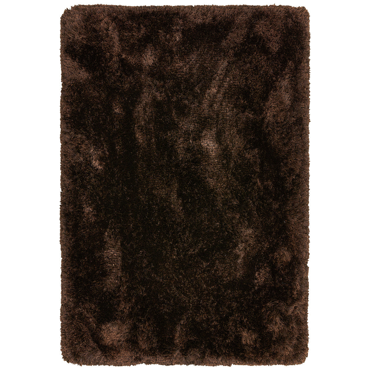 Brown shaggy rug on a white background