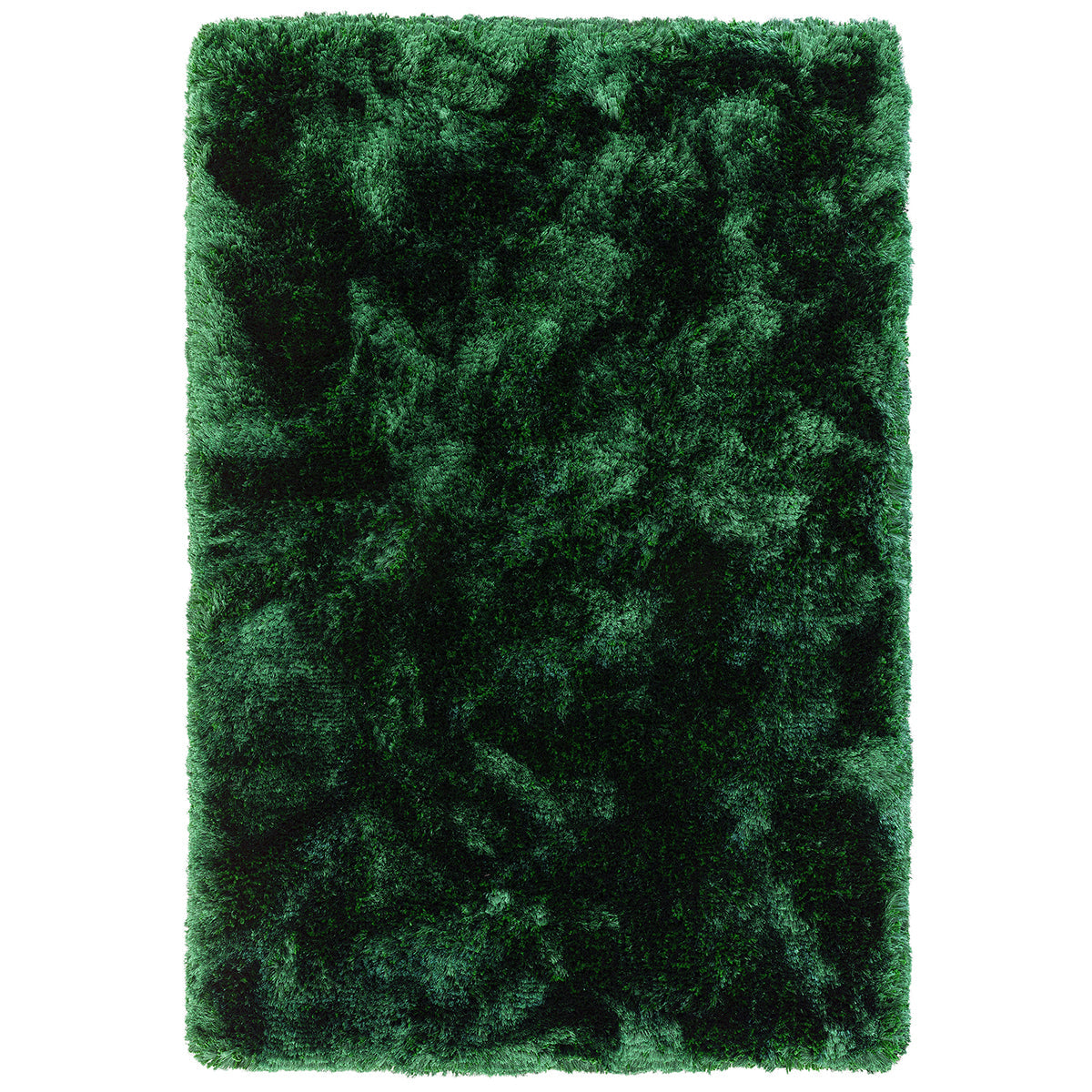 Green textured rug on a white background