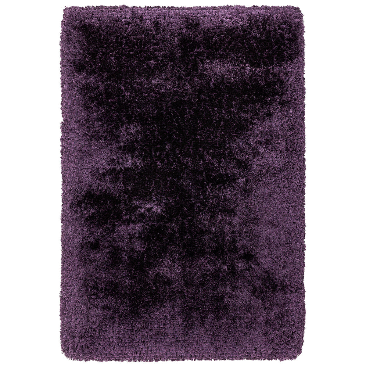 Purple shaggy rug on a white background