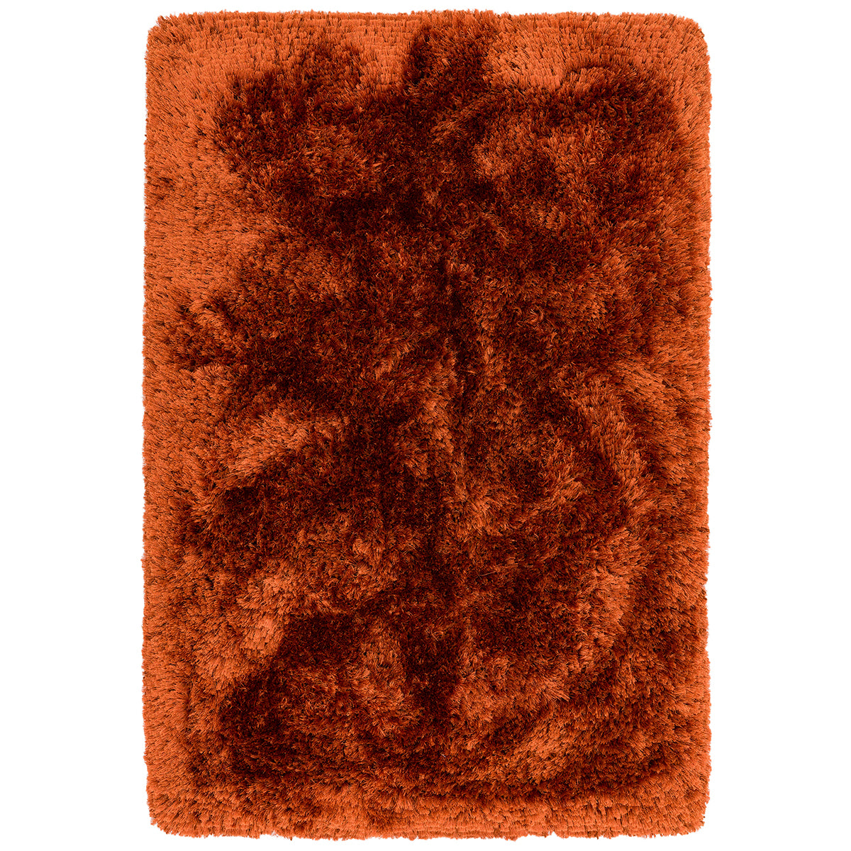 Orange textured rug on a white background