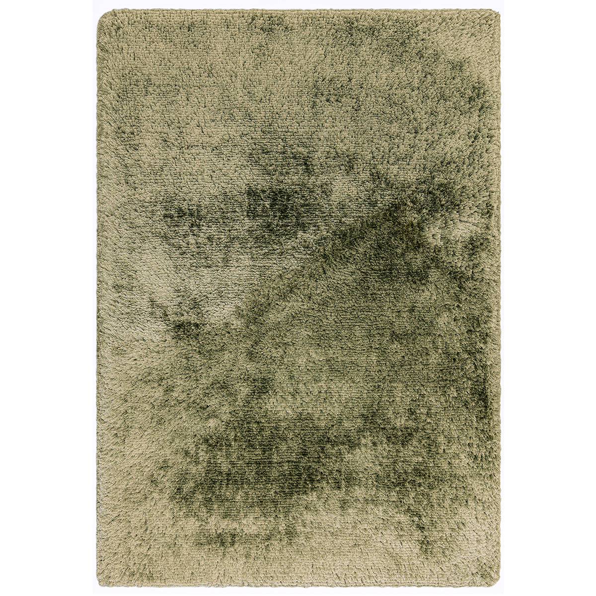 Green textured rug on a white background
