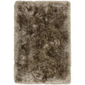 Asiatic Plush Taupe Designer Rug featuring shaggy texture in taupe, brown and cream on taupe background, unknown construction/material