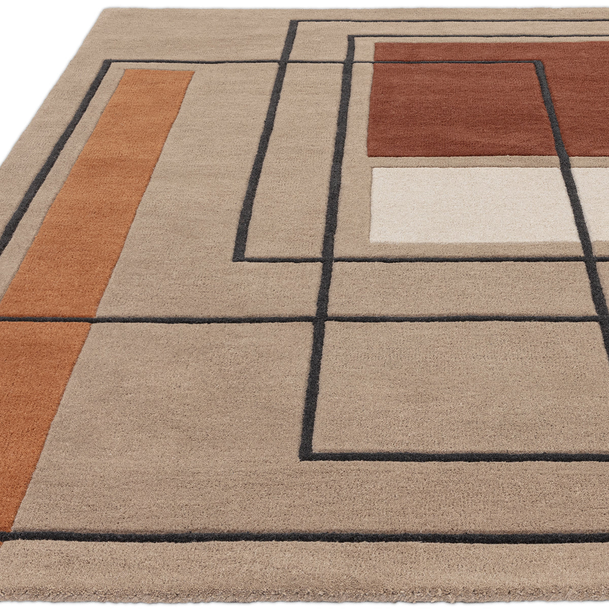 Asiatic Reef Outline Terracotta Designer Rug