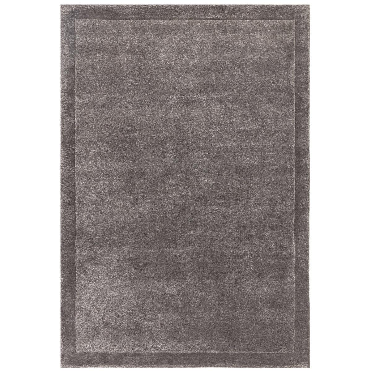 Gray area rug on a white background