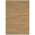Beige woven rug on a white background