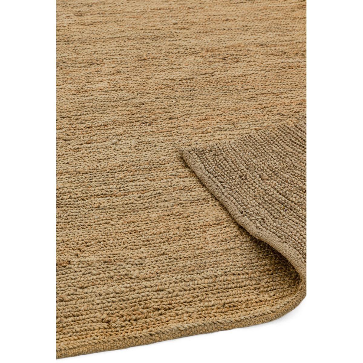 Asiatic Soumak Natural Rug featuring textured woven pattern in beige, tan and cream on natural background, soumak weave, natural jute