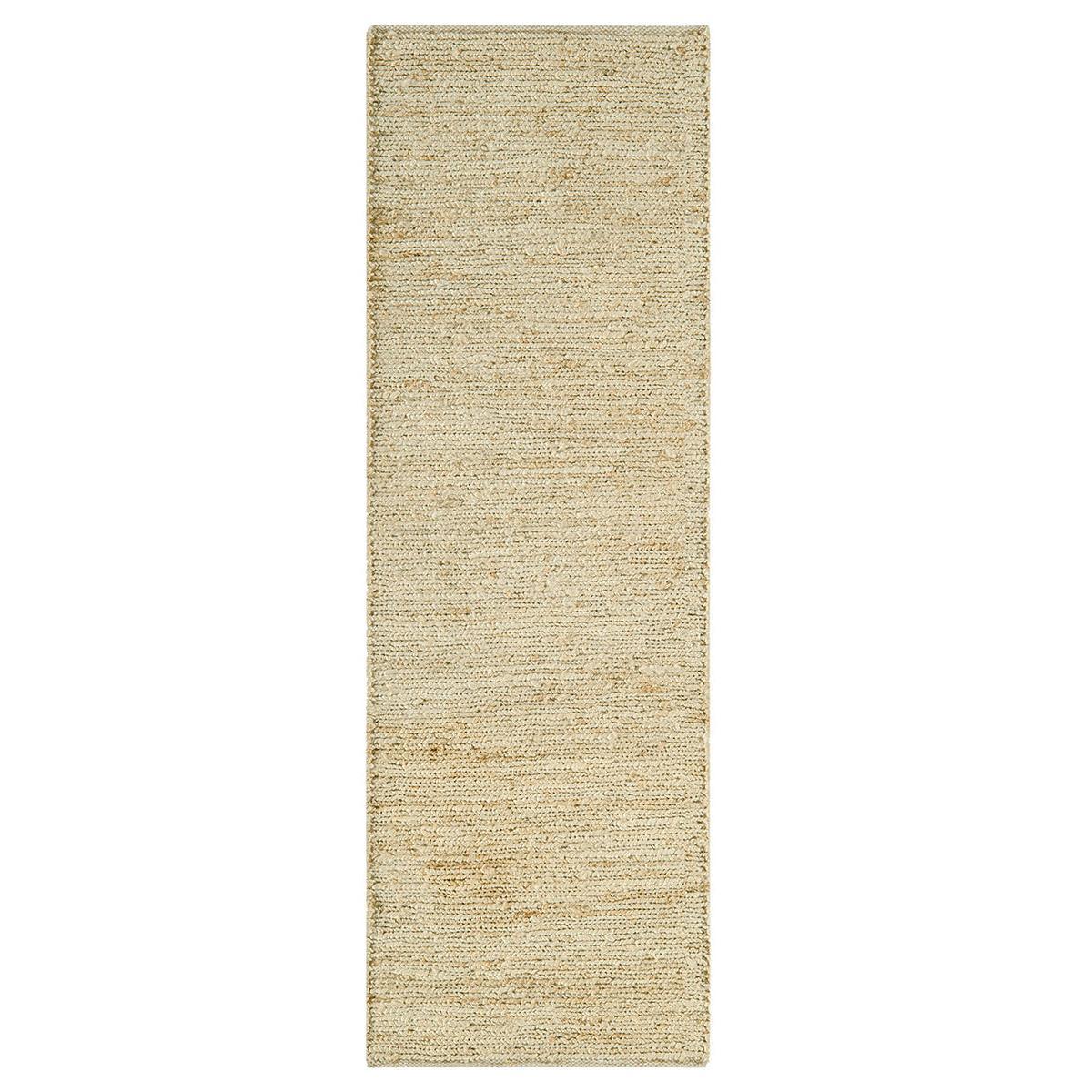 Asiatic Soumak Straw Designer Rug featuring textured straw beige field with flecks on cream background, hand-woven wool