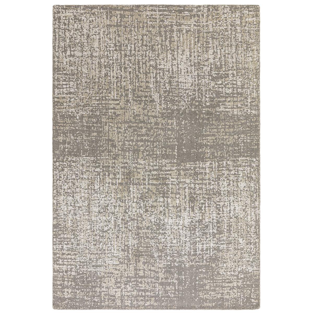 Textured area rug with a pattern on a white background