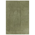 Green textured rug on a white background