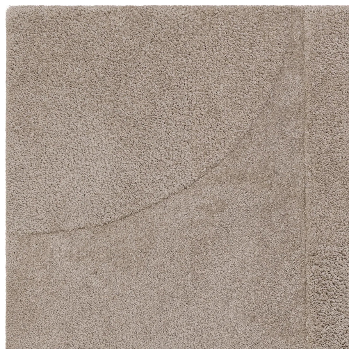 Asiatic Tova Moleskin Rug featuring solid shag pattern in warm beige, taupe and light brown on moleskin beige background, hand-tufted wool