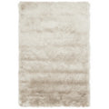 Beige shaggy rug on a white background