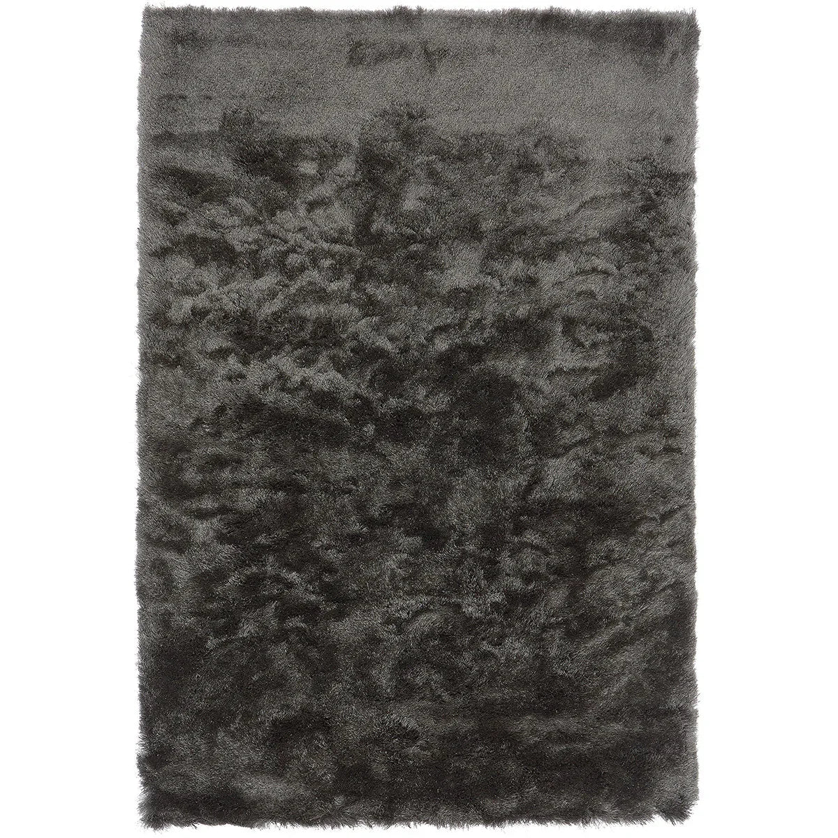 Dark gray textured rug on a white background