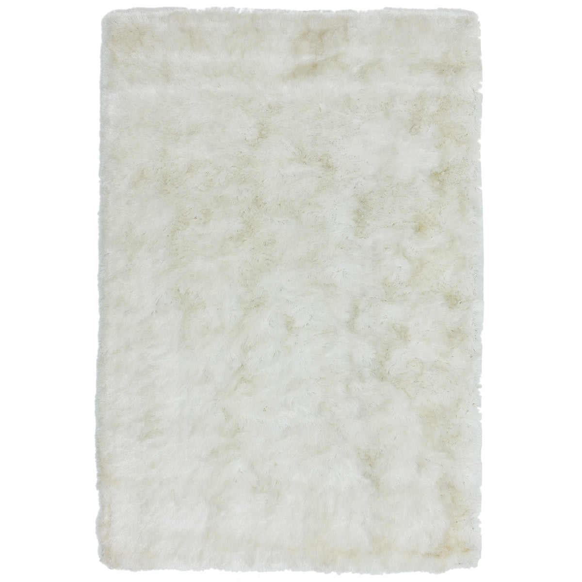 White fluffy rug on a white background