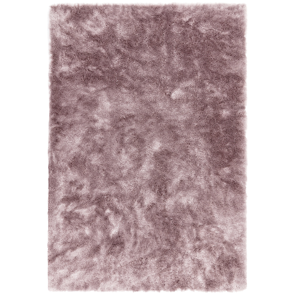 Purple shaggy rug on a white background