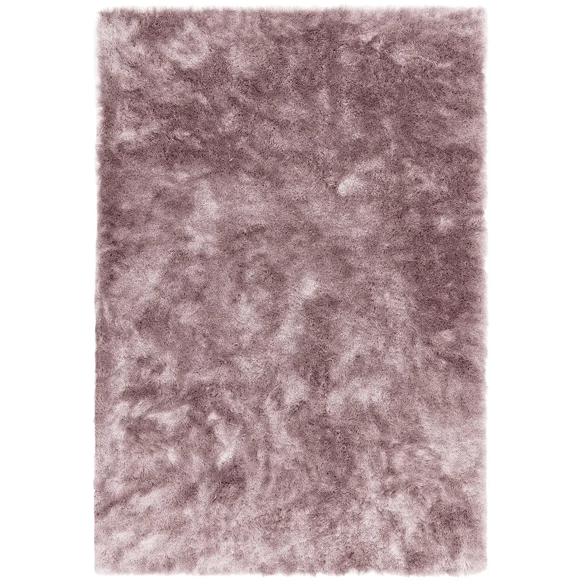 Purple shaggy rug on a white background