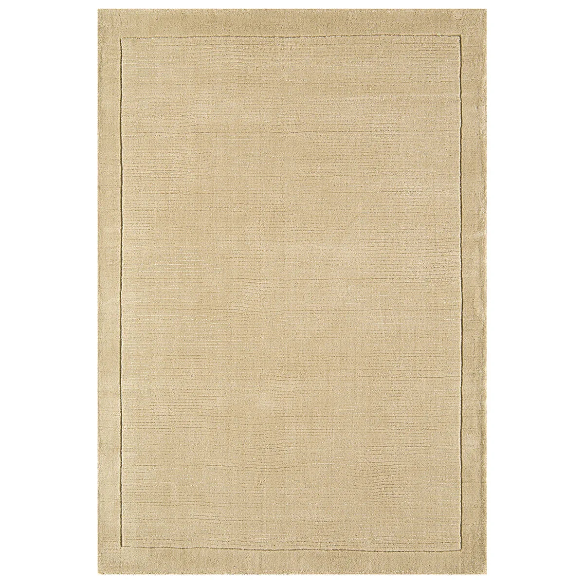 Beige rug with a border on a white background