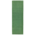 Asiatic York Forest Green runner rug styled in a living room