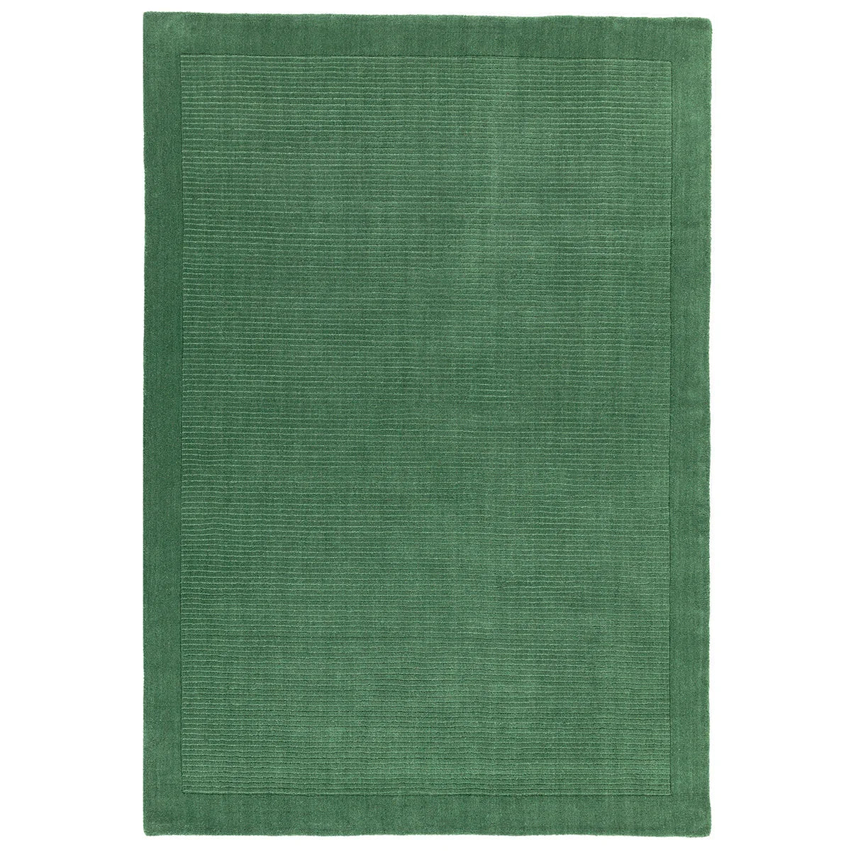 Green rectangular rug on a white background