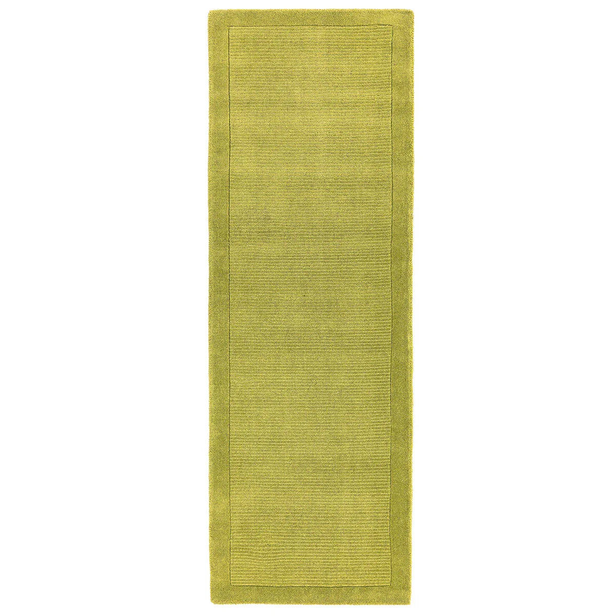 Asiatic York Green runner rug styled in a living room