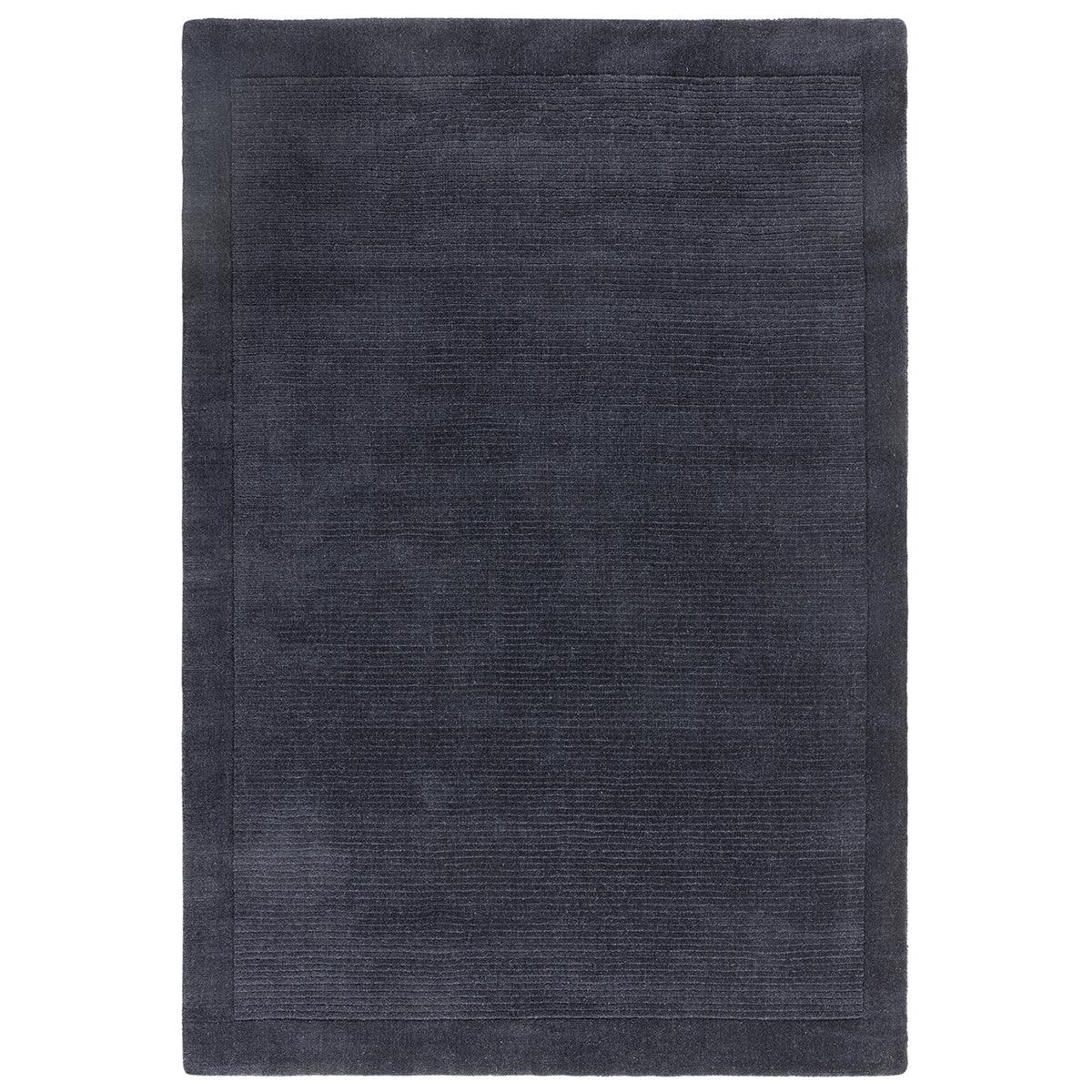 Asiatic York Navy Designer Rug featuring solid navy texture on pale background, construction unknown, material unknown