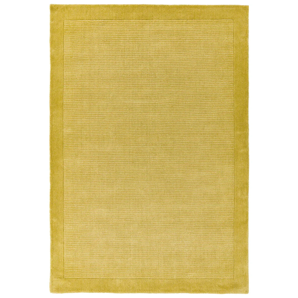 Asiatic York Yellow rectangle rug styled in a living room