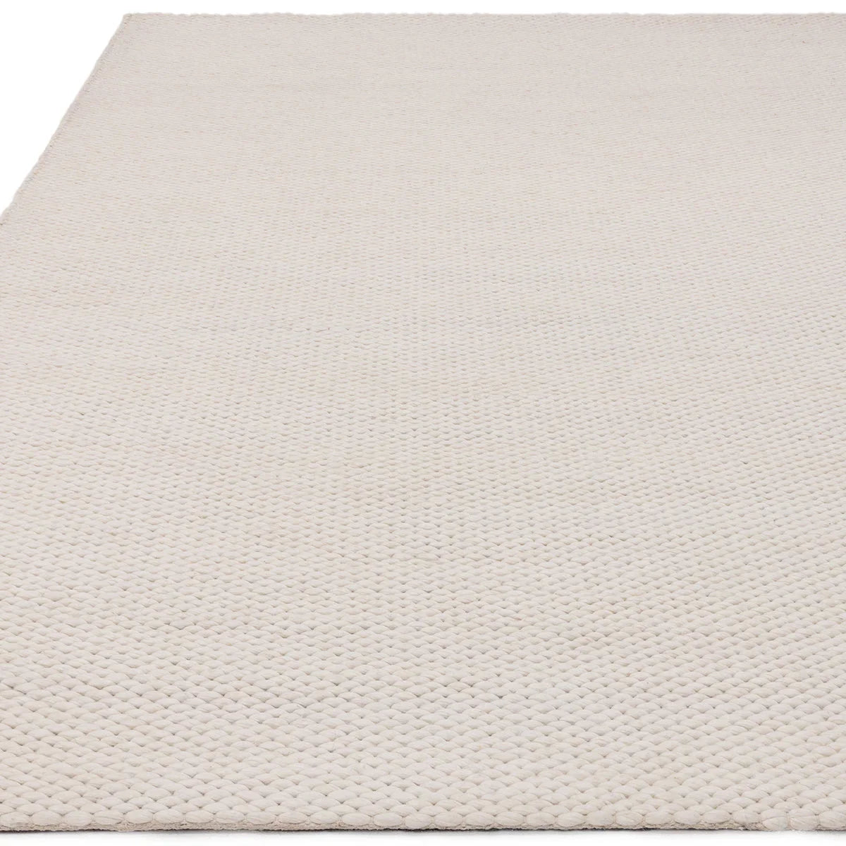Asiatic Zander Ivory Designer Rug featuring textured solid weave in ivory, cream and beige on ivory background, hand-tufted wool