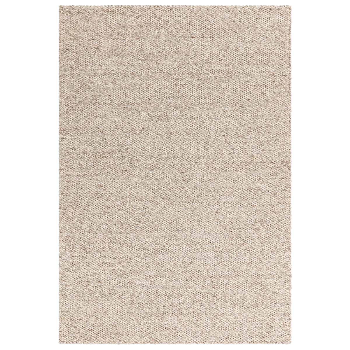 Asiatic Zander Oyster rectangle rug styled in a living room