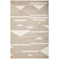 Avalon Taylor Natural Rug featuring geometric diamond pattern in cream, beige and taupe on natural background, hand-tufted wool