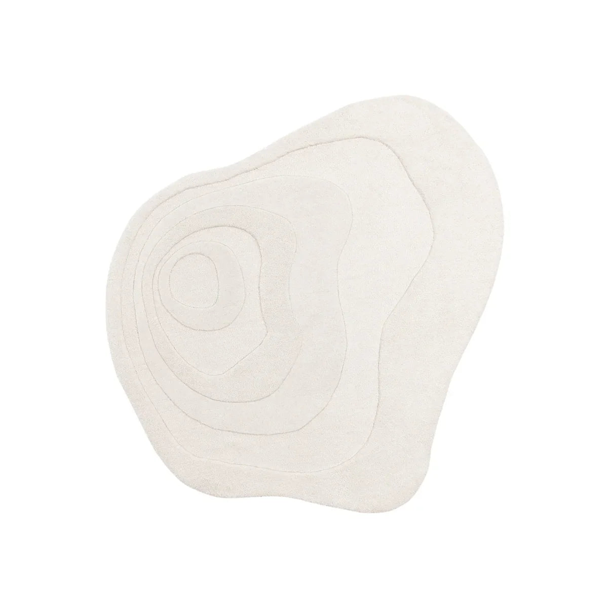 White abstract rug on a white background