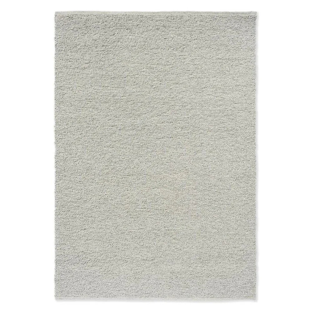 Brink & Campman Bond Ash Designer Rug featuring shag texture in ash grey on light grey, hand-tufted wool