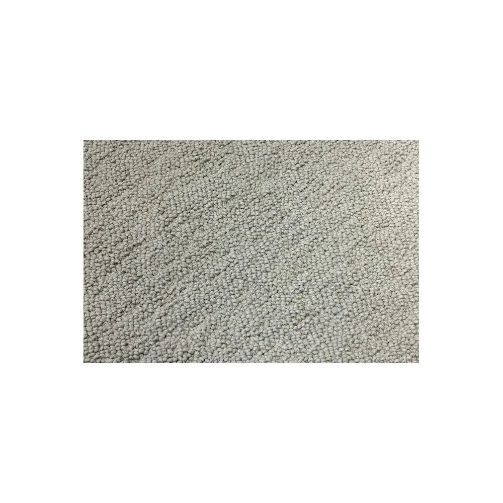 Brink & Campman Bond Ash Designer Rug featuring textured shag in ash, cream and light grey on white background, machine-made rug