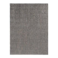 Brink & Campman Craft Plait Stone rug featuring braided texture in grey, charcoal and beige on white background, hand-tufted wool