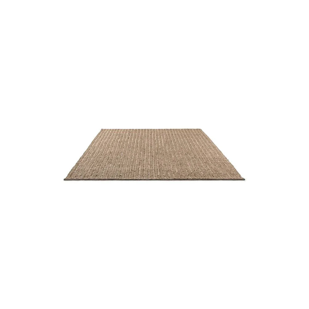 Brink & Campman Craft Plait Natural rug featuring braided plait pattern in beige, tan and light brown on natural white background, flatwoven jute