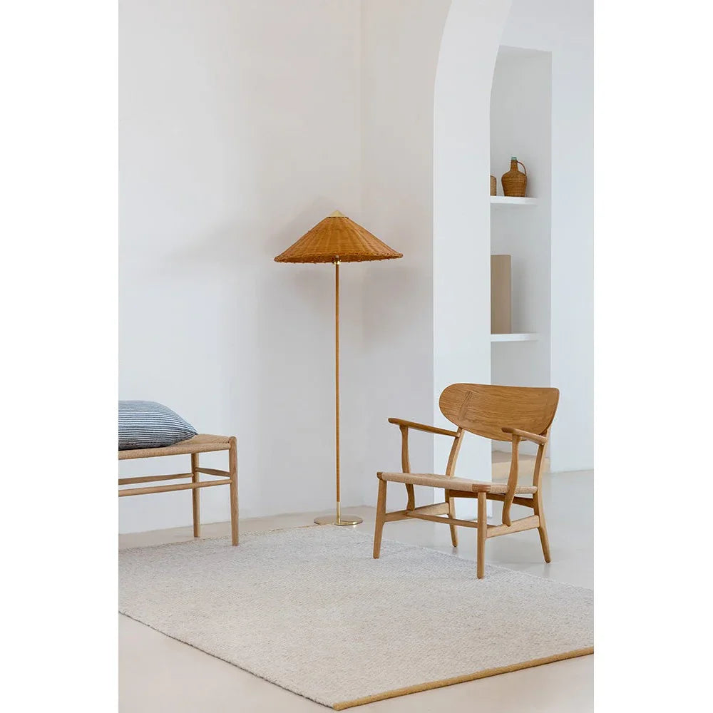 Brink & Campman Craft Matter Plain Warm White Designer Rug featuring plain design in warm white on ivory background, hand-tufted wool
