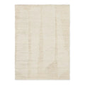 Brink & Campman Craft Fundament Wool White Designer Rug featuring subtle vertical stripe pattern in cream and ivory on white background, hand-tufted wool