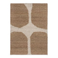 Brink & Campman Craft Fundament Caramel Rug featuring cross pattern in caramel, cream on beige background, machine-made polypropylene