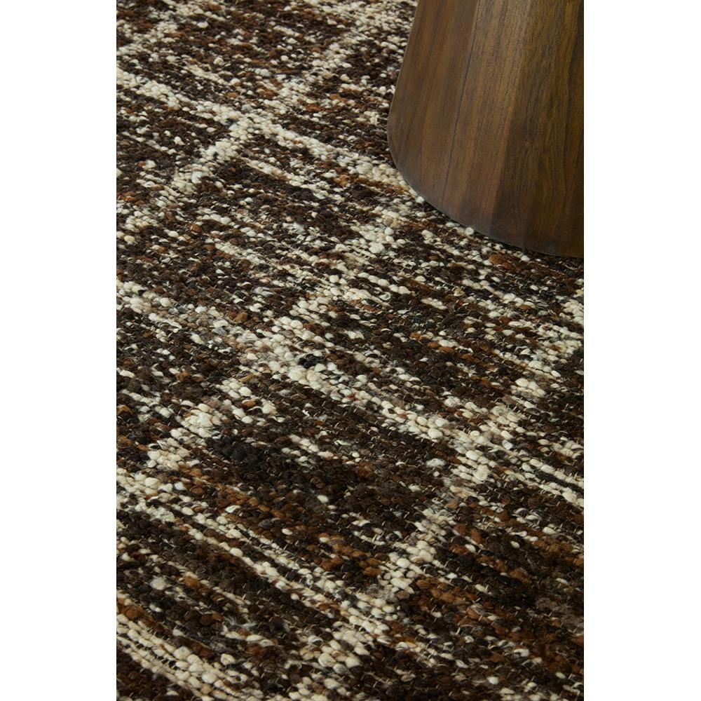 B&C Craft Jack Bear Brown Rug featuring shaggy striped pattern in dark brown, chocolate brown and cream