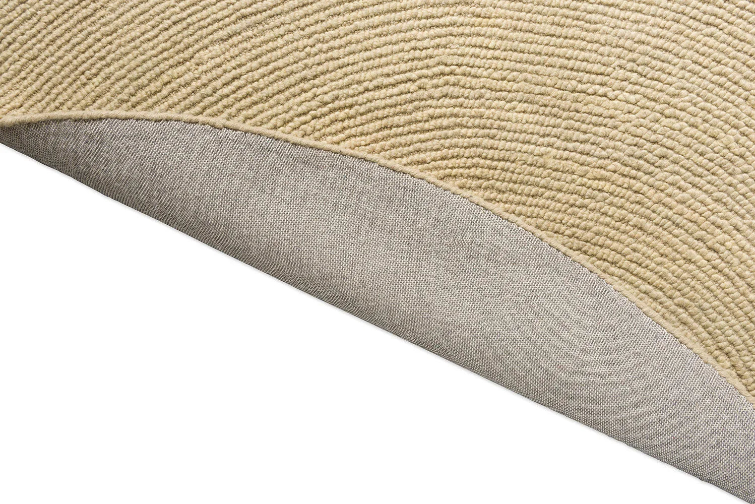 B&C Decor Echo Sand Round Rug featuring textured solid pattern in sand, beige and taupe on ivory background, hand-tufted wool