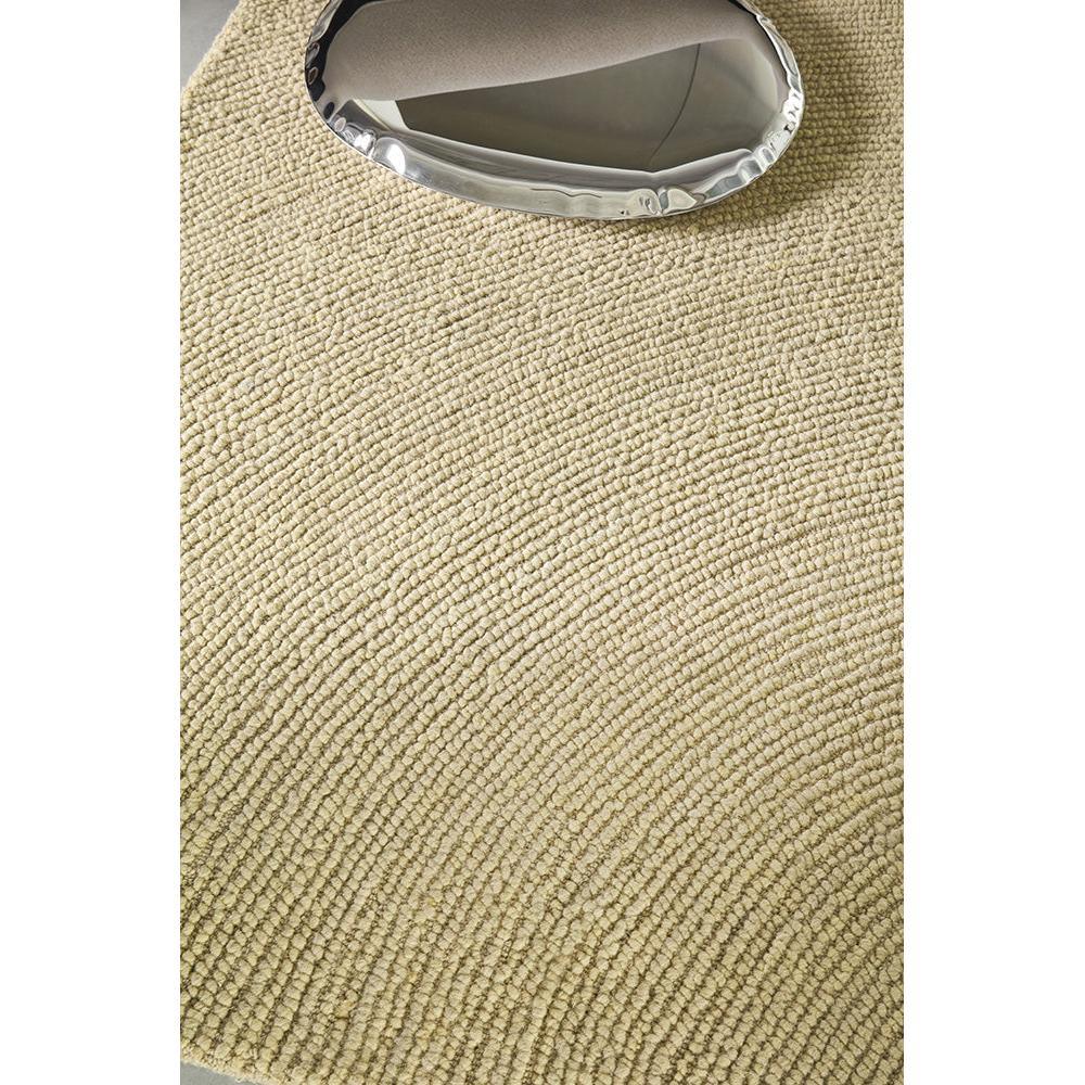 Brink & Campman Echo Sand Designer Rug featuring textured loop pile in sand beige on cream background, hand-tufted wool