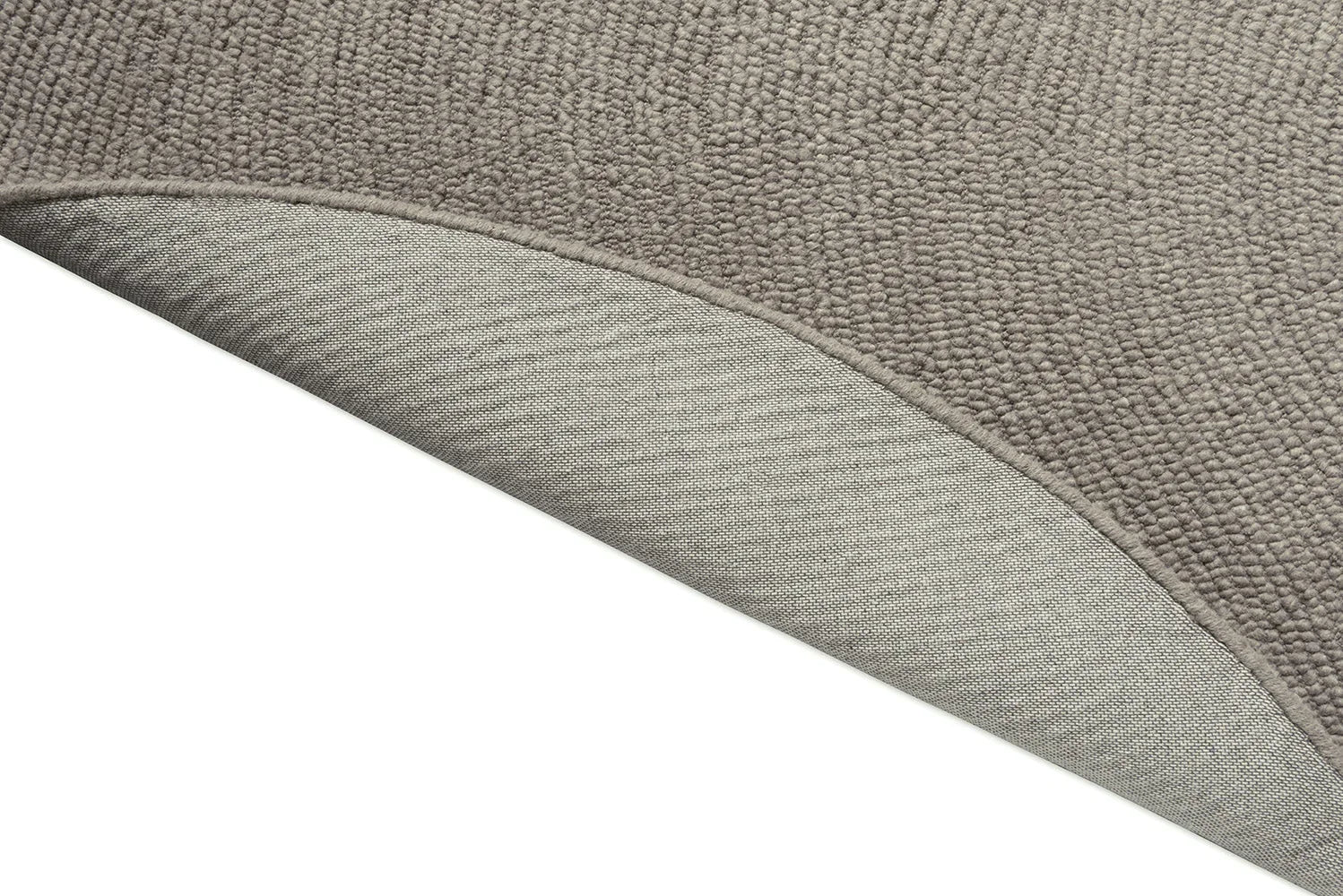 B&C Decor Echo Pebble Round Rug featuring pebble texture in taupe, beige and cream on white background, hand-tufted wool