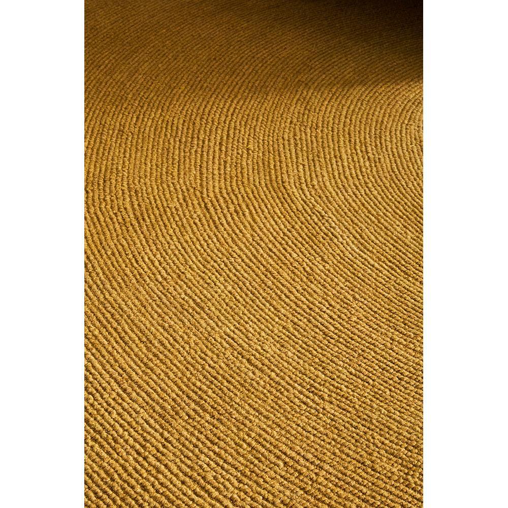 B&C Decor Echo Ochre Designer Rug featuring concentric looped pattern in ochre tones on warm mustard background, woven

