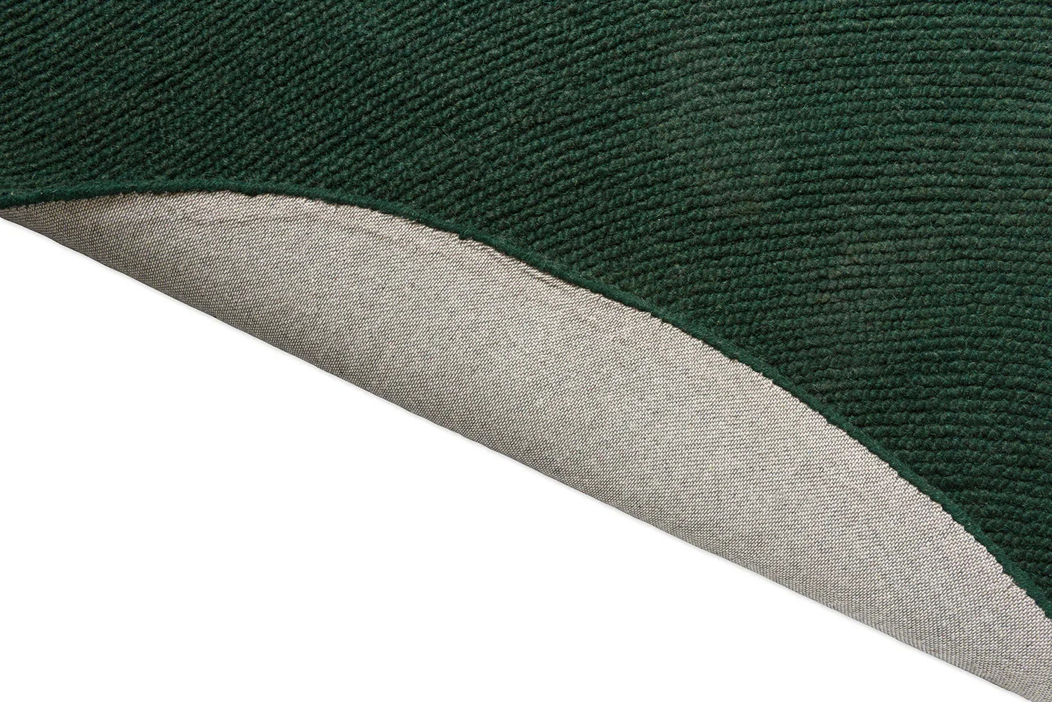 B&C Decor Echo Forest Round Rug featuring textured ribbed pattern in forest green and cream on white background, hand-tufted wool