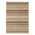 Brink and Campman Decor Shift Mineral Sand hand-tufted wool rug featuring horizontal bands in earthy neutral palette of warm sandy beige, soft taupe, muted olive green, charcoal brown, and cream with serene colour-shift effect
