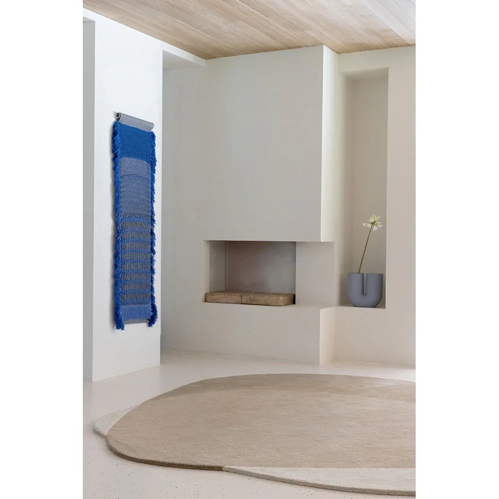 Brink & Campman Element Arp Natural Designer Rug featuring organic minimalist motif in beige and cream on ivory background, hand-tufted wool